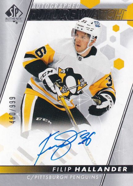 AUTO RC karta FILIP HALLANDER 23-24 SP Authentic Autographed Future Watch Update /999